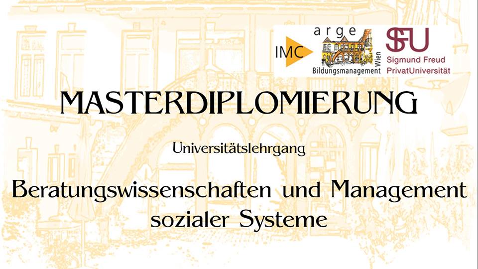 Masterdiplomierung - Universitätslehrgang Beratungswissenschaften &amp; Management sozialer Systeme